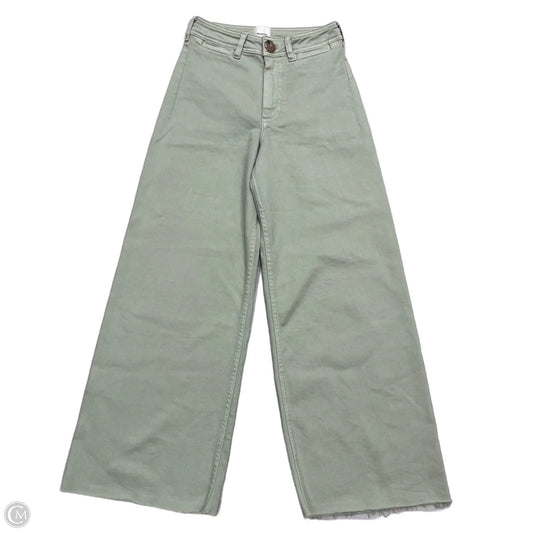 Jeans Wide Leg By Maeve In Green Denim, Size: 2