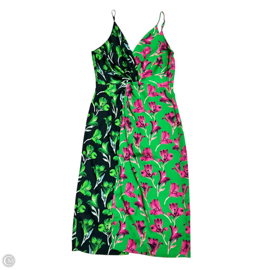Dress Casual Midi By Delfi Collective In Green & Pink, Size: S