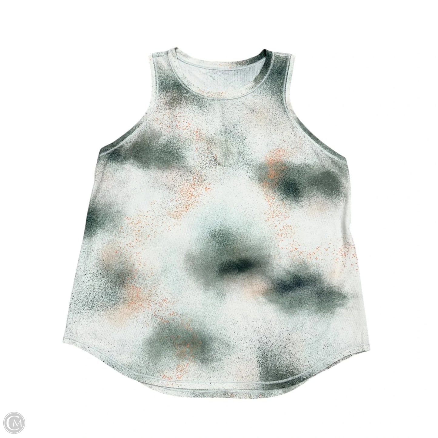 Athletic Tank Top By Lululemon In Green & Orange, Size: M