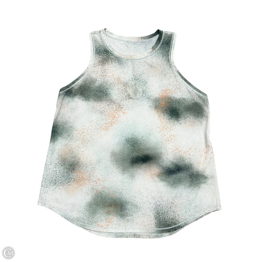 Athletic Tank Top By Lululemon In Green & Orange, Size: M