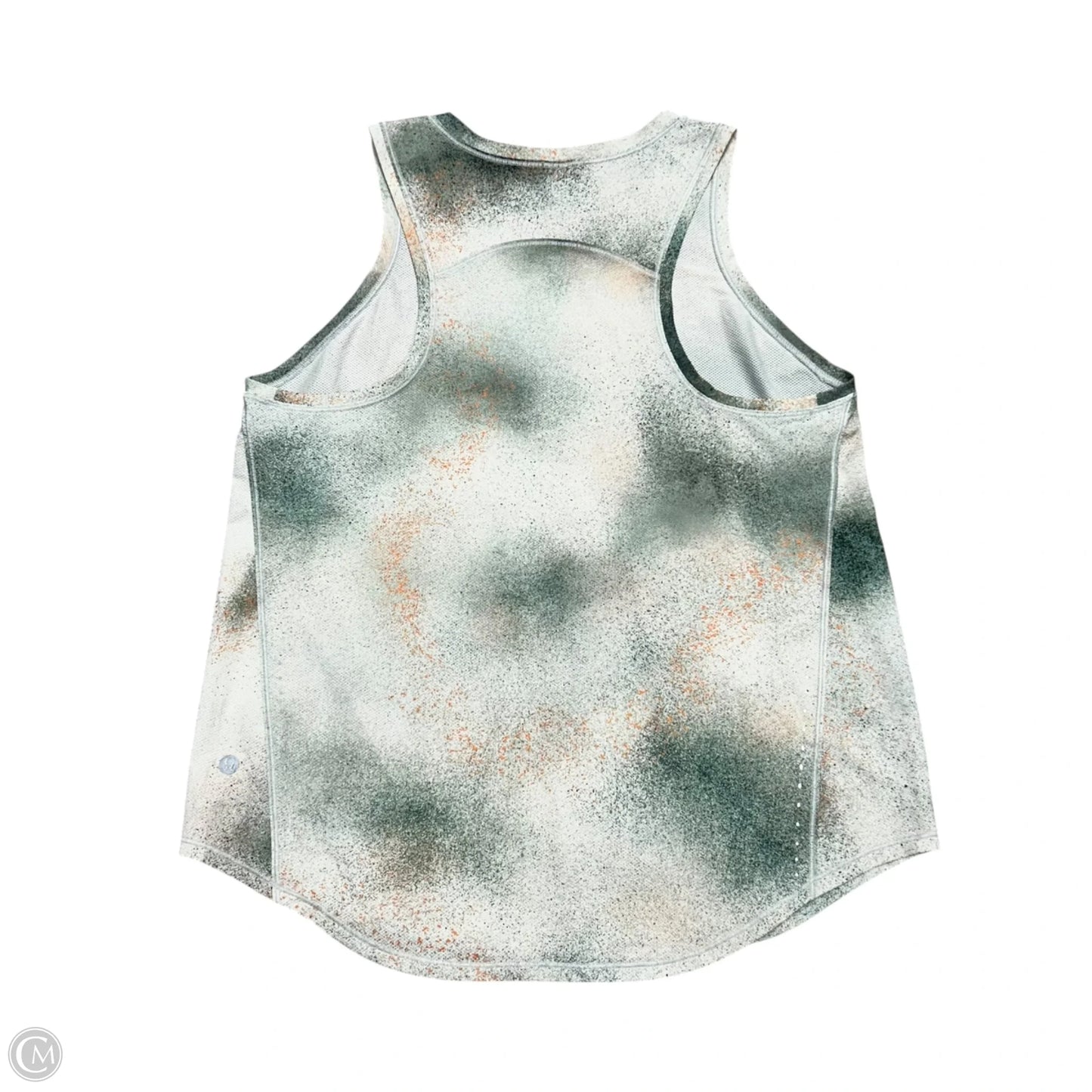 Athletic Tank Top By Lululemon In Green & Orange, Size: M