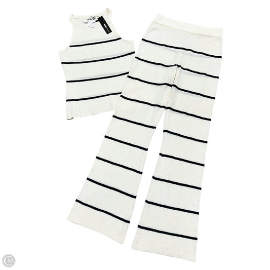 Pants Set 2pc By Fashion Nova In Blue & Cream, Size: Xl