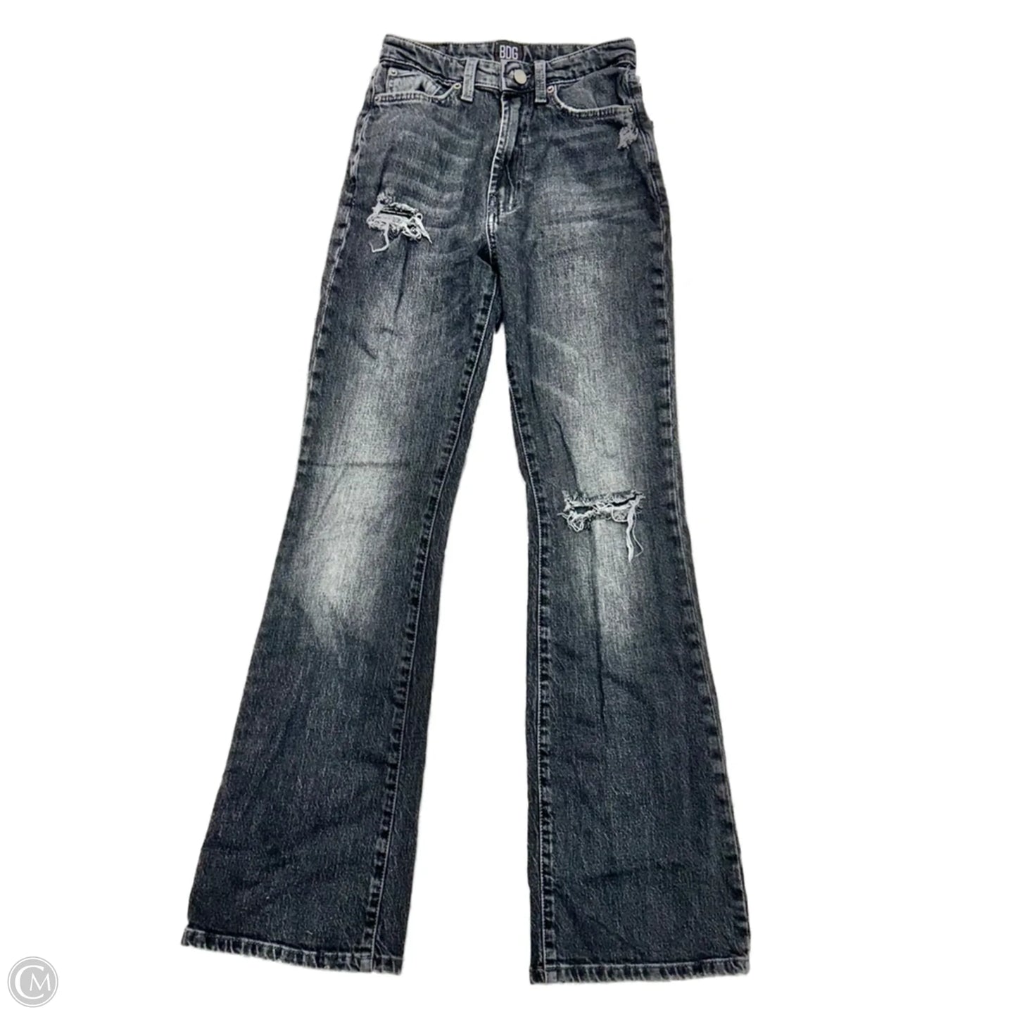 Jeans Flared By Bdg In Black Denim, Size: 0