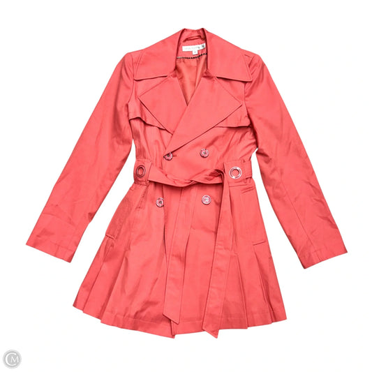 Coat Trench Coat By Via Spiga In Coral, Size: M