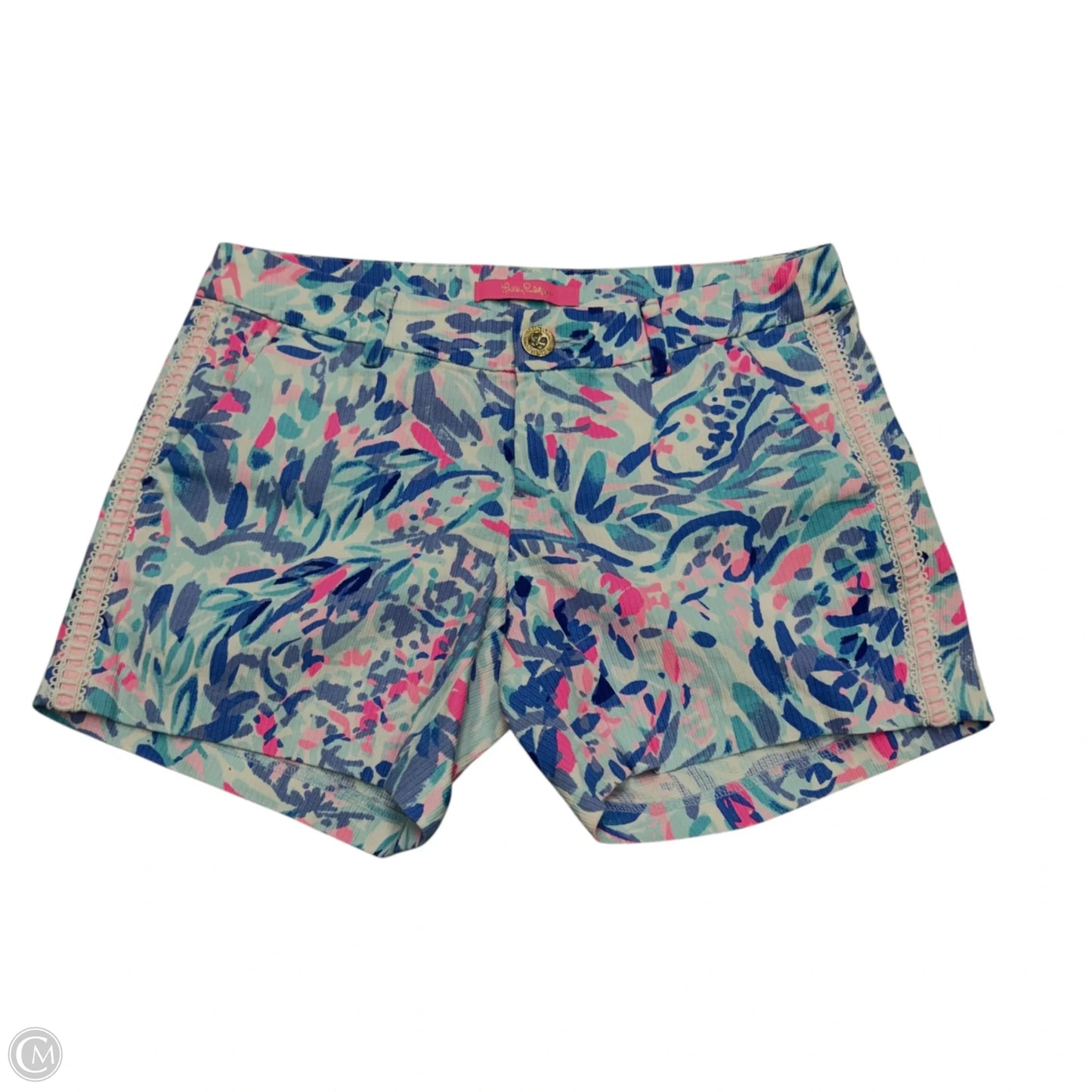 Shorts Designer By Lilly Pulitzer In Blue & Pink, Size: 0