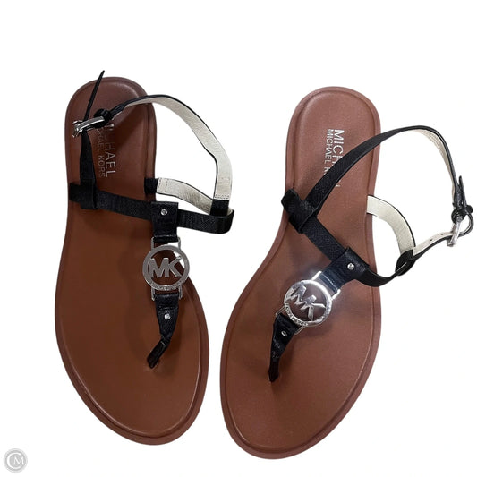 Sandals Flats By Michael By Michael Kors In Black & Brown, Size: 7