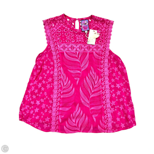 Top Sleeveless By Johnny Was In Pink, Size: L