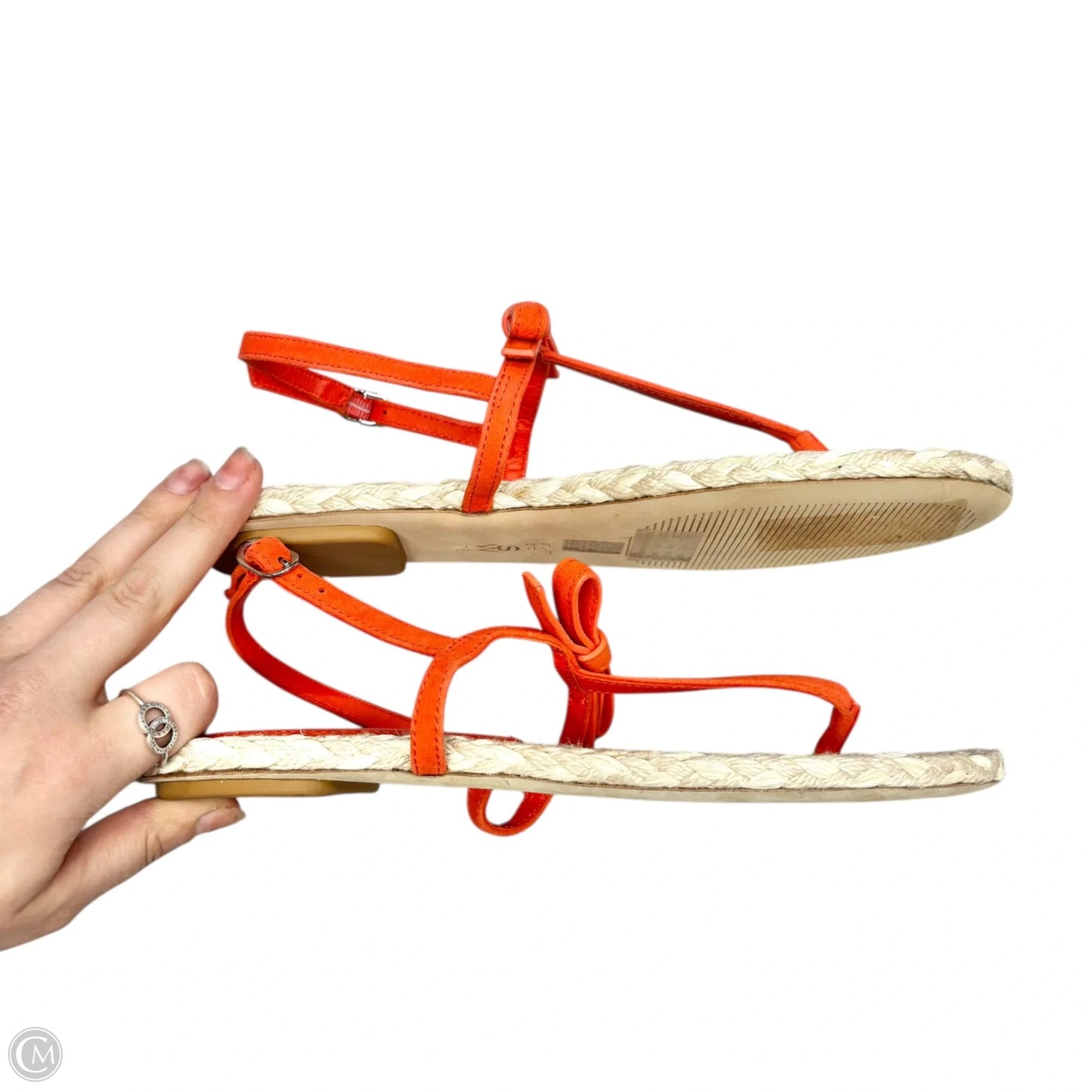 Sandals Designer By Stuart Weitzman In Orange, Size: 7.5