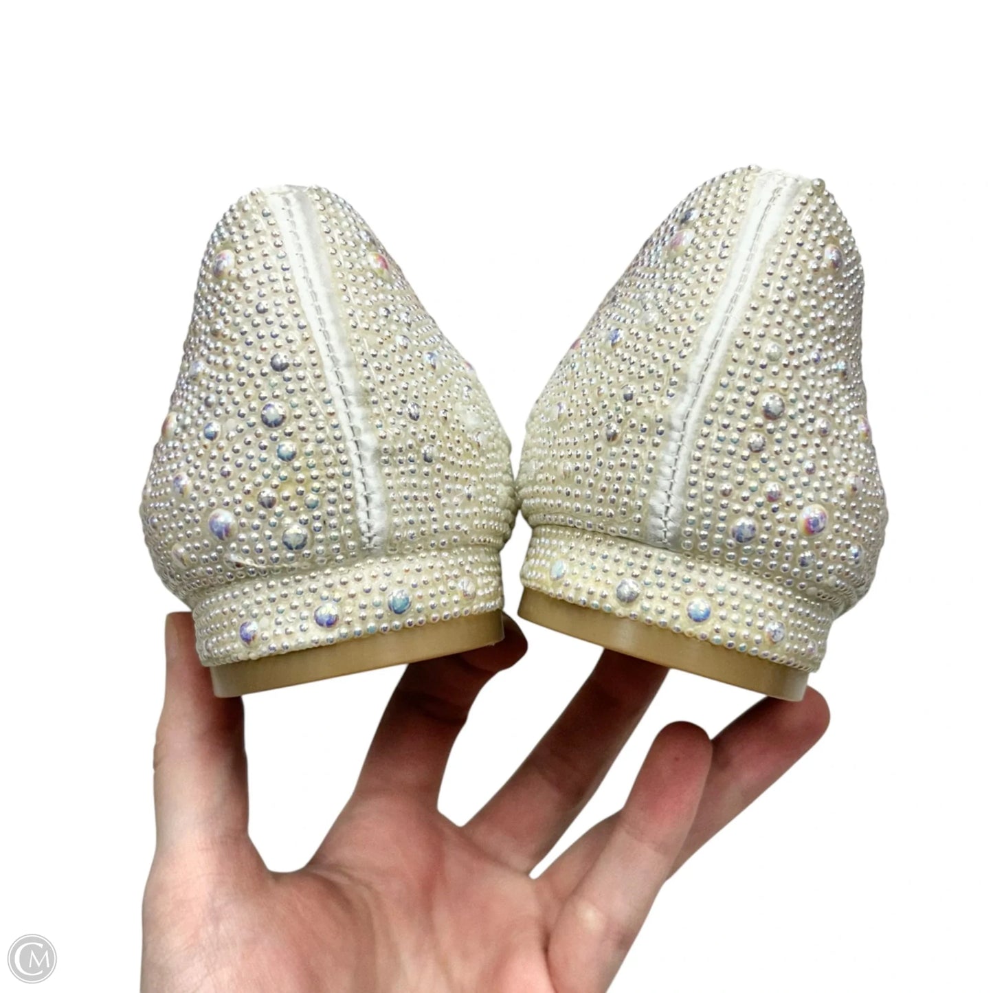Shoes Flats By Betsey Johnson In White, Size: 8.5