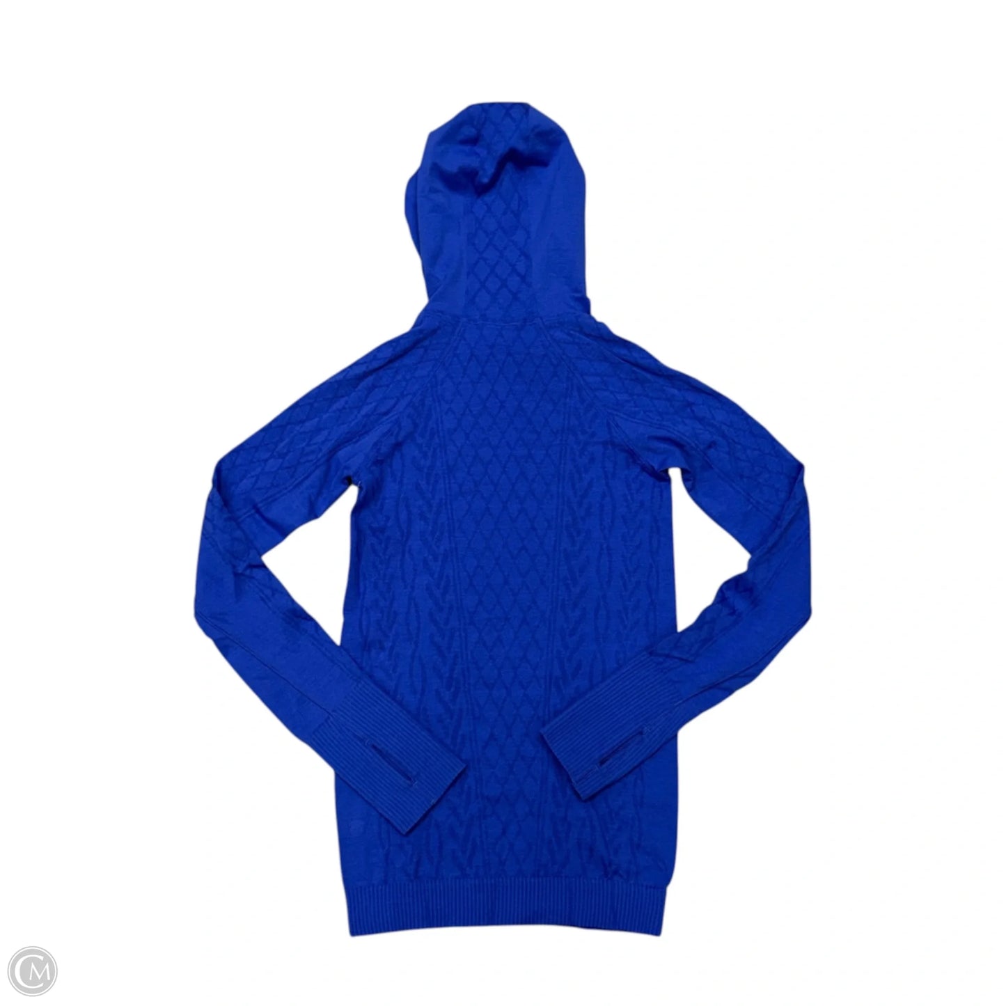 Athletic Top Long Sleeve Hoodie By Lululemon In Blue, Size: S