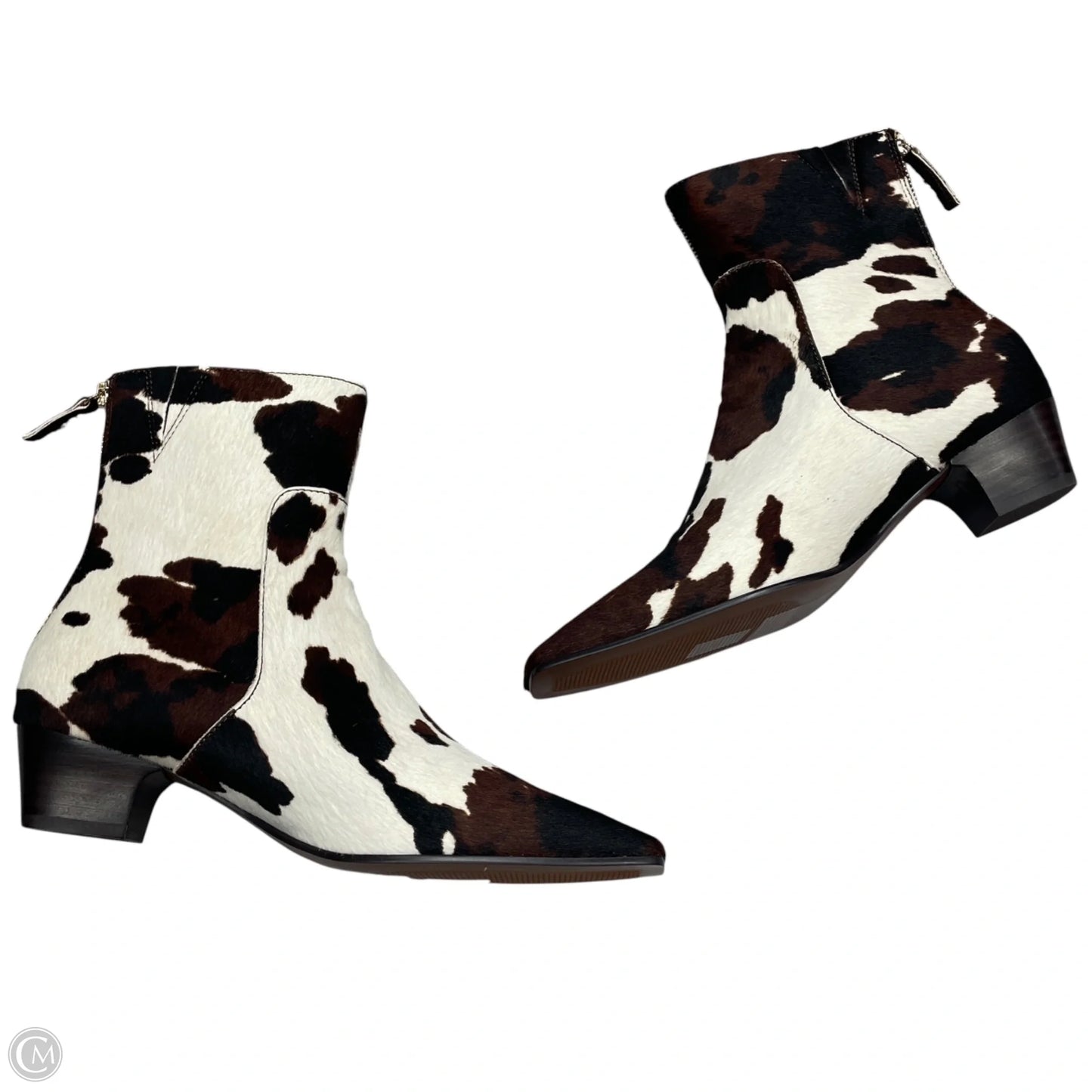 Boots Ankle Heels By Madewell In Brown & White, Size: 6.5