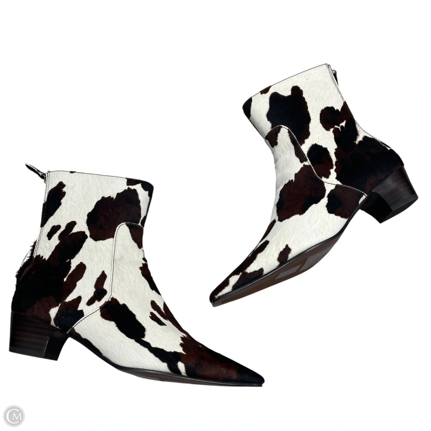 Boots Ankle Heels By Madewell In Brown & White, Size: 6.5