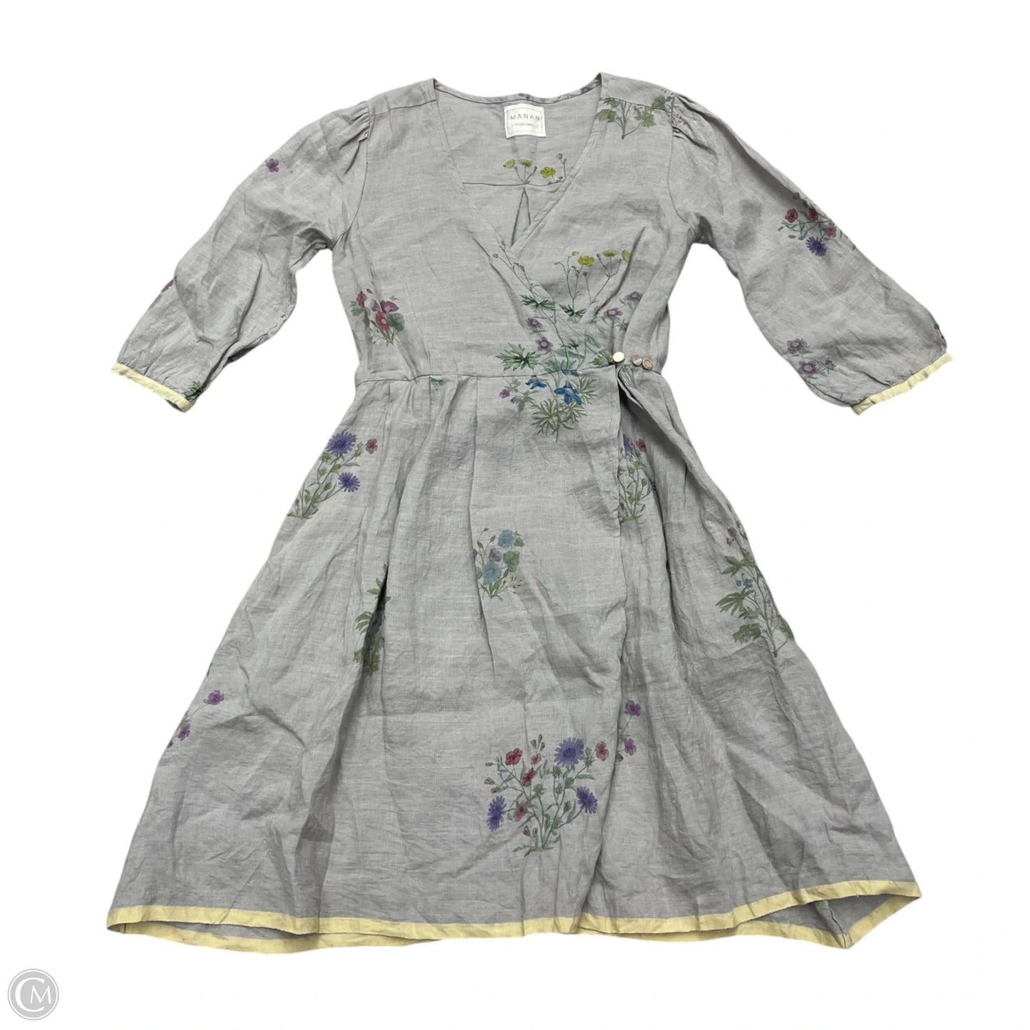 Dress Casual Midi By Manan In Grey, Size: Xs