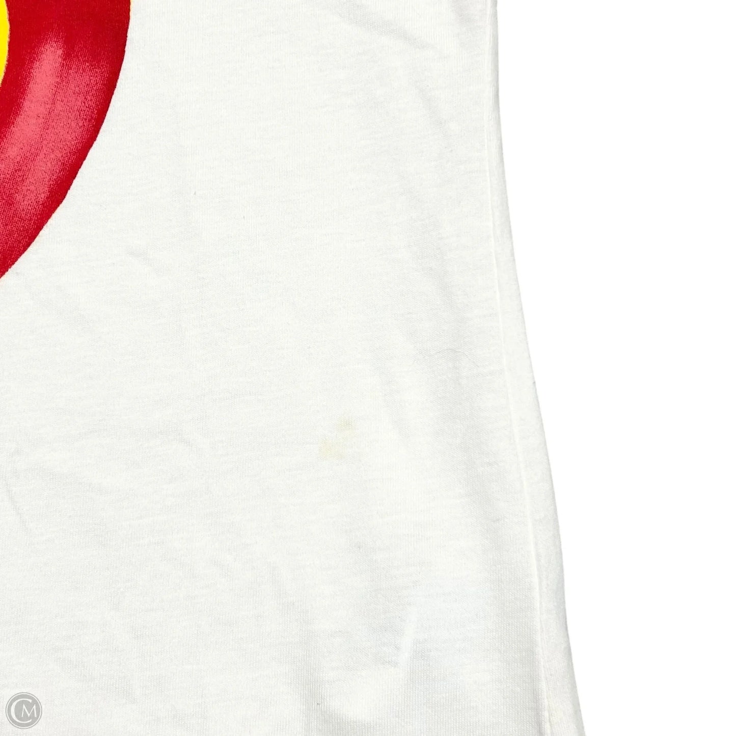 Top Short Sleeve By Farm Rio In White & Yellow, Size: Xs