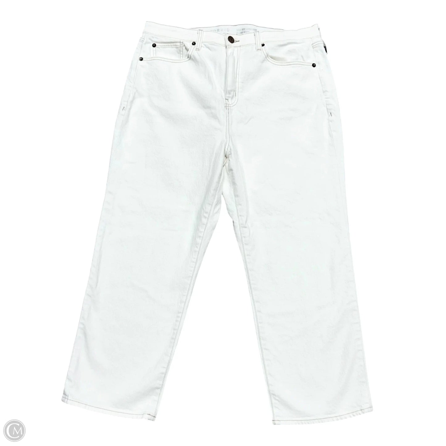 Jeans Straight By Torrid In White Denim, Size: 14