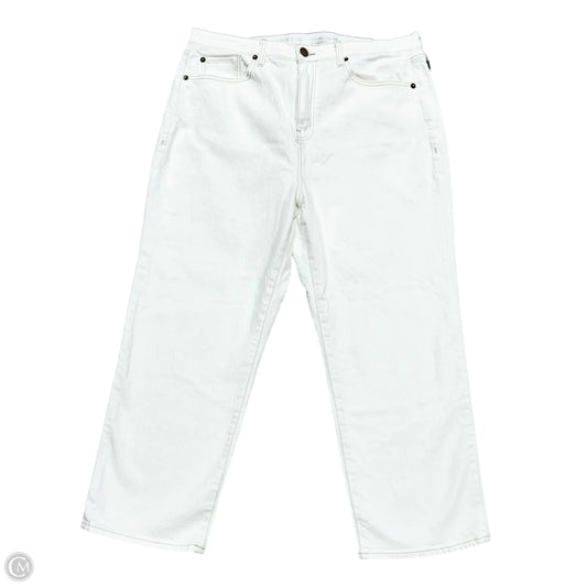 Jeans Straight By Torrid In White Denim, Size: 14