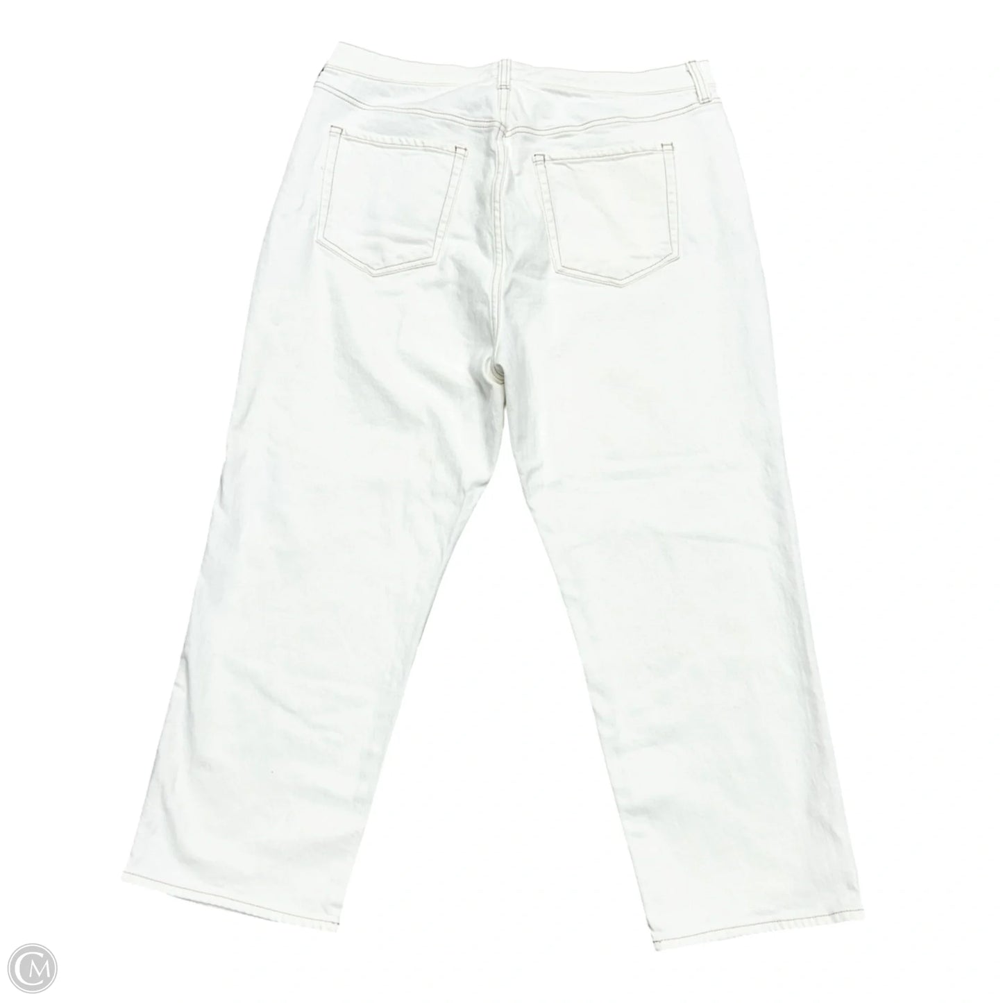 Jeans Straight By Torrid In White Denim, Size: 14