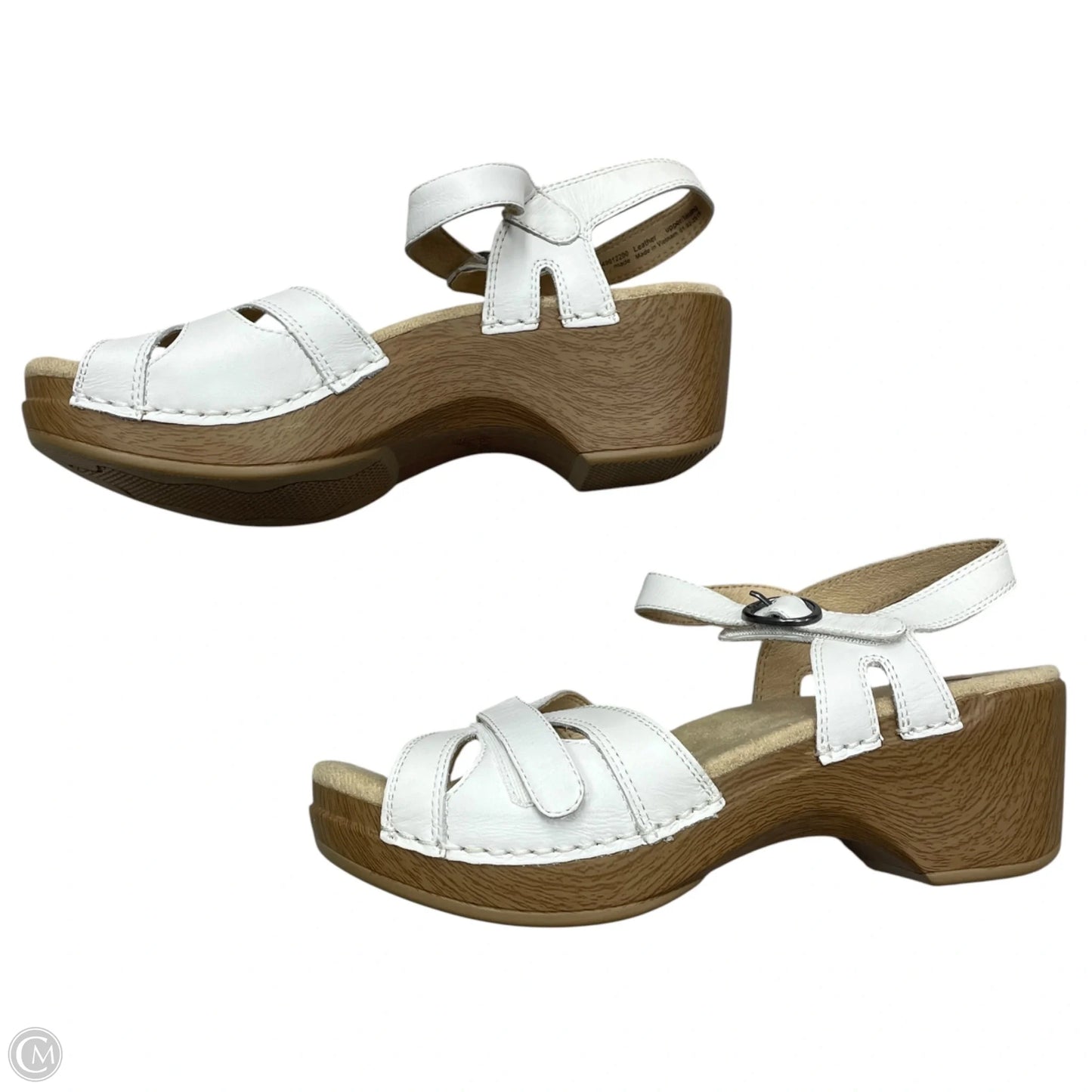 Sandals Heels Block By Dansko In White, Size: 6.5