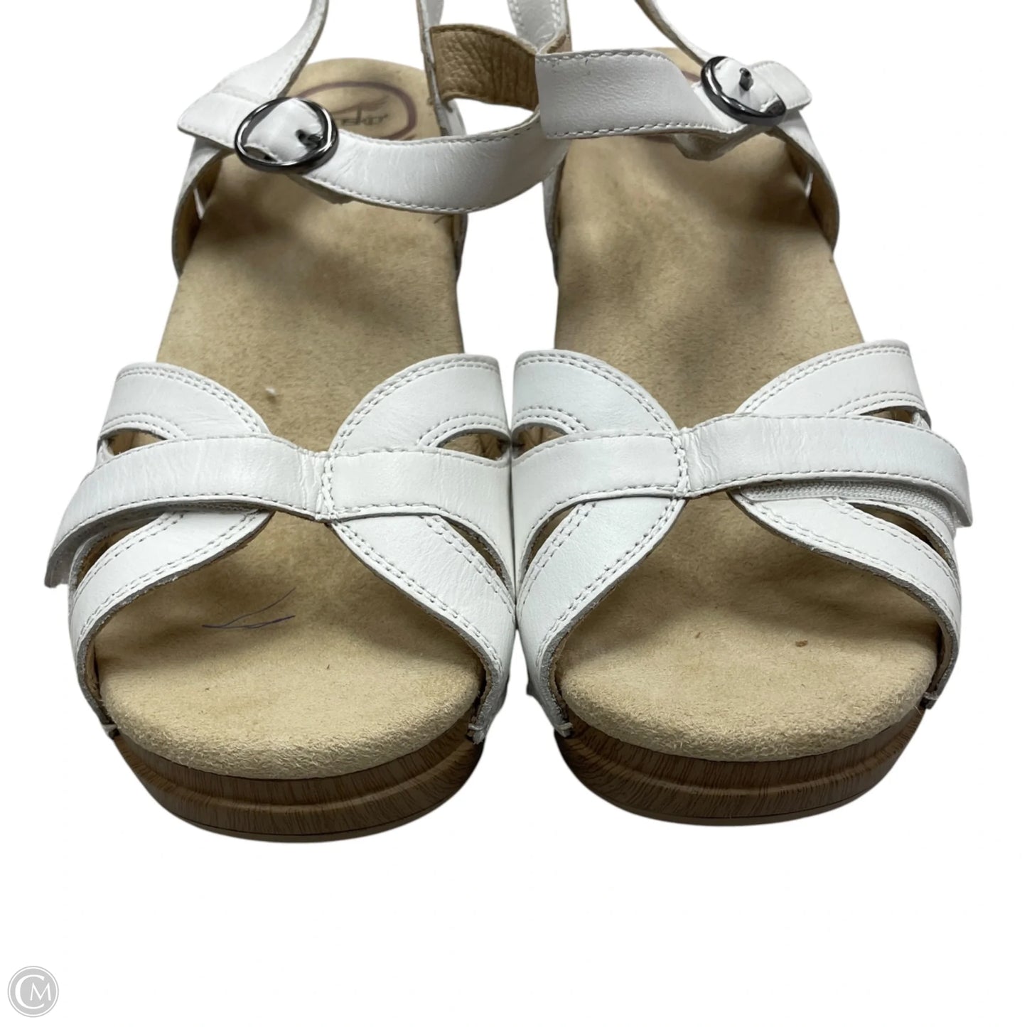 Sandals Heels Block By Dansko In White, Size: 6.5