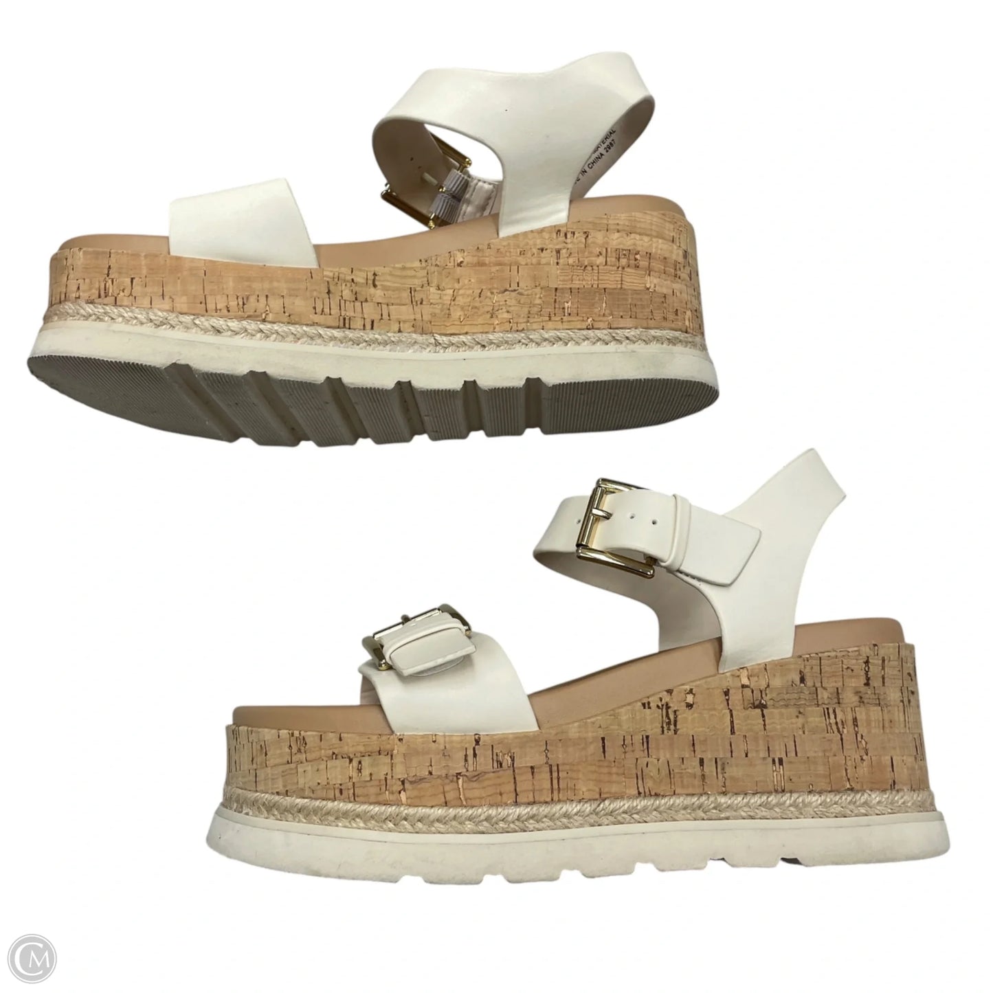 Sandals Heels Platform By Madden Girl In Ivory, Size: 8
