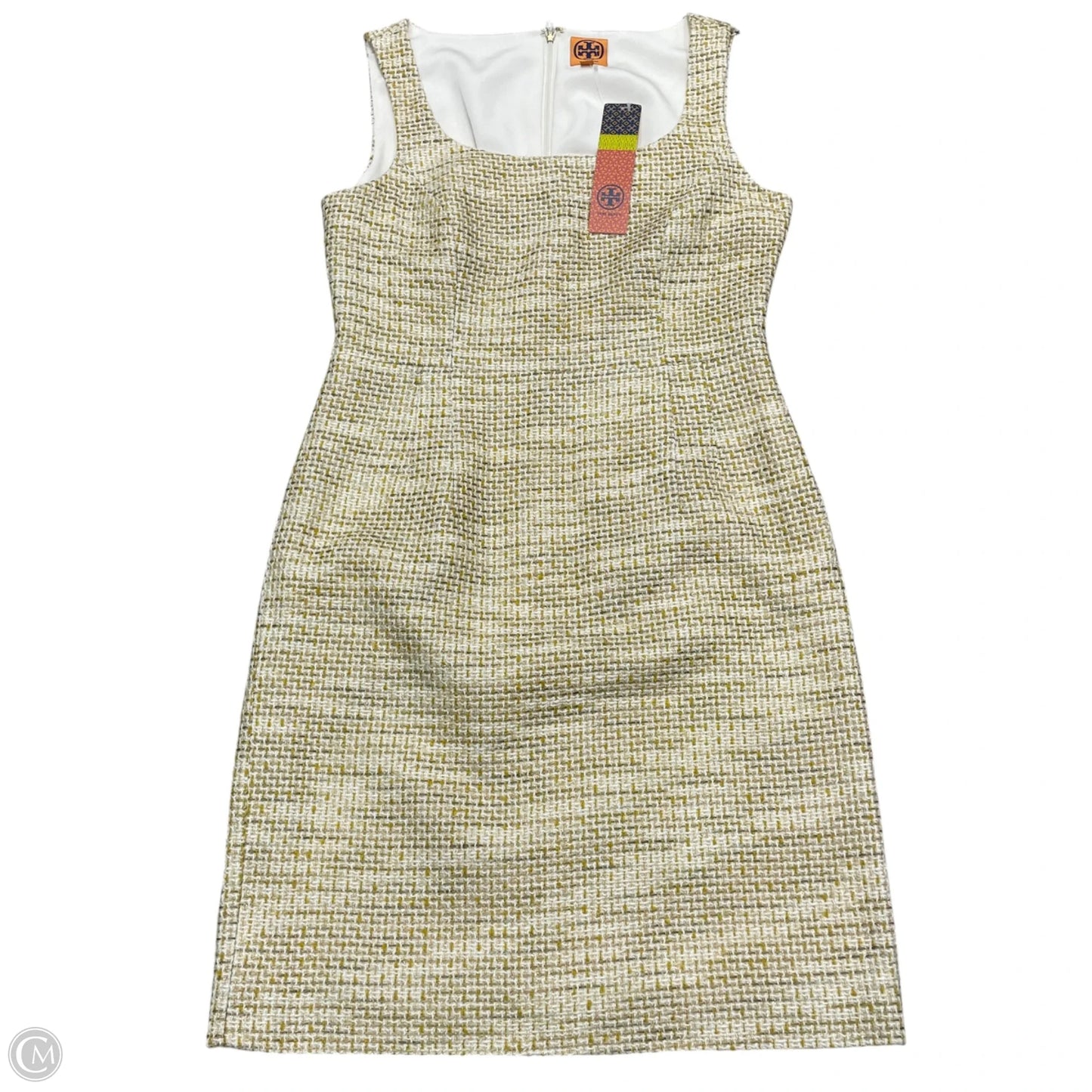 Dress Designer By Tory Burch In Cream & Yellow, Size: L