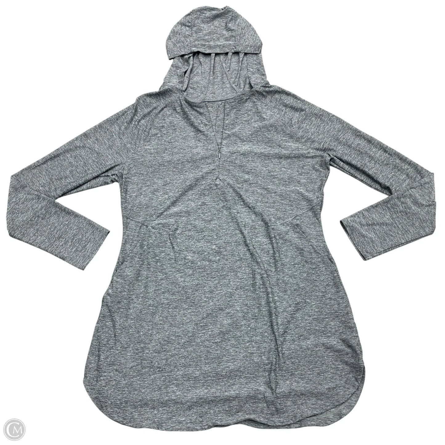Athletic Top Long Sleeve Hoodie By Athleta In Grey, Size: L