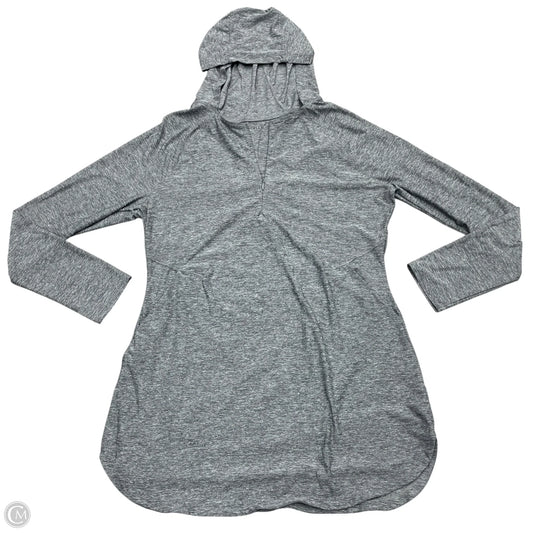 Athletic Top Long Sleeve Hoodie By Athleta In Grey, Size: L