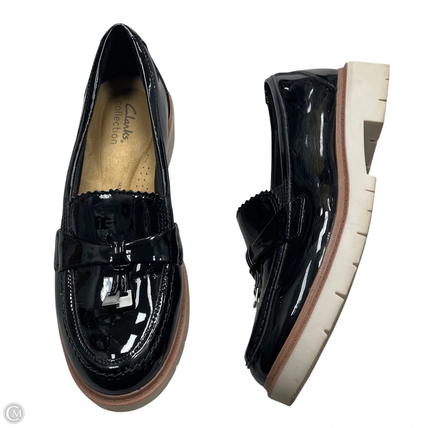 Shoes Flats By Clarks In Black, Size: 8