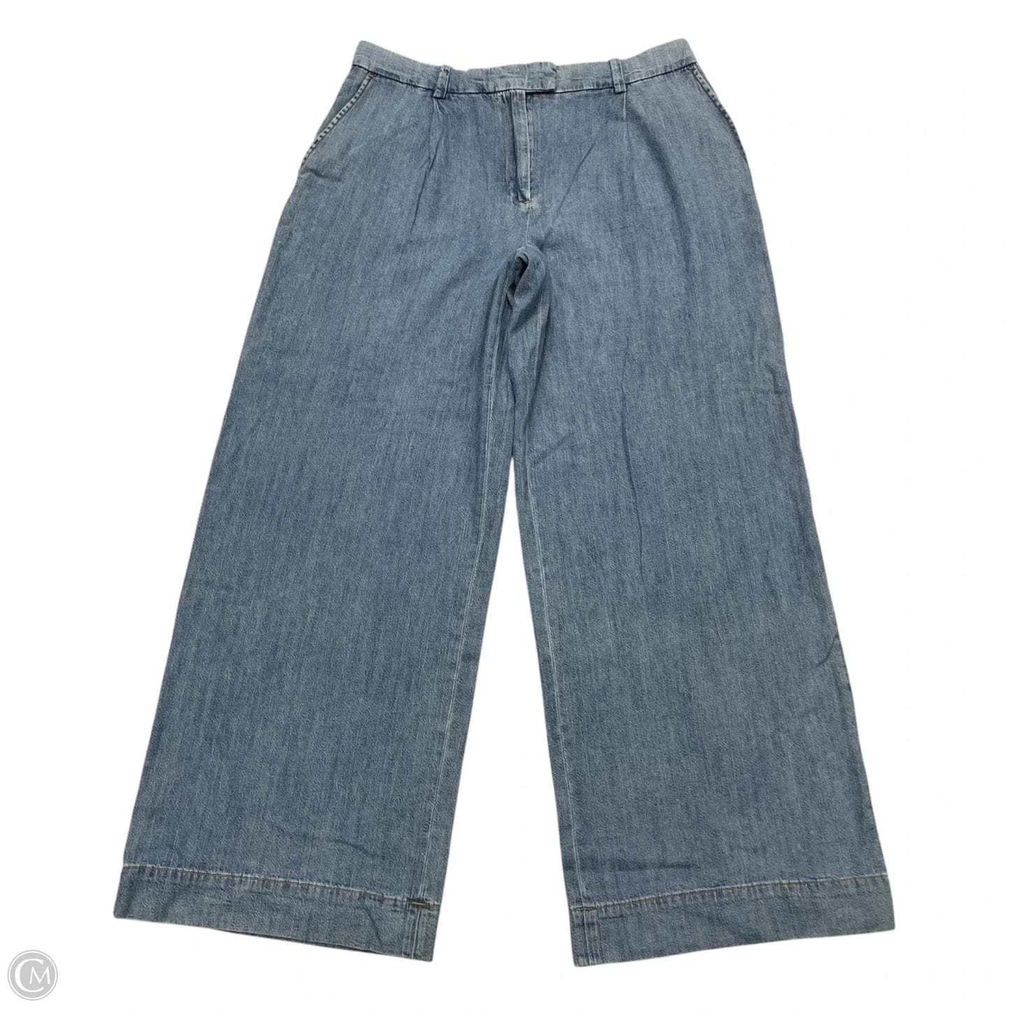 Jeans Wide Leg By Zara In Blue Denim, Size: 10