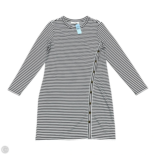 Dress Casual Midi By Loft In Black & White, Size: Mp