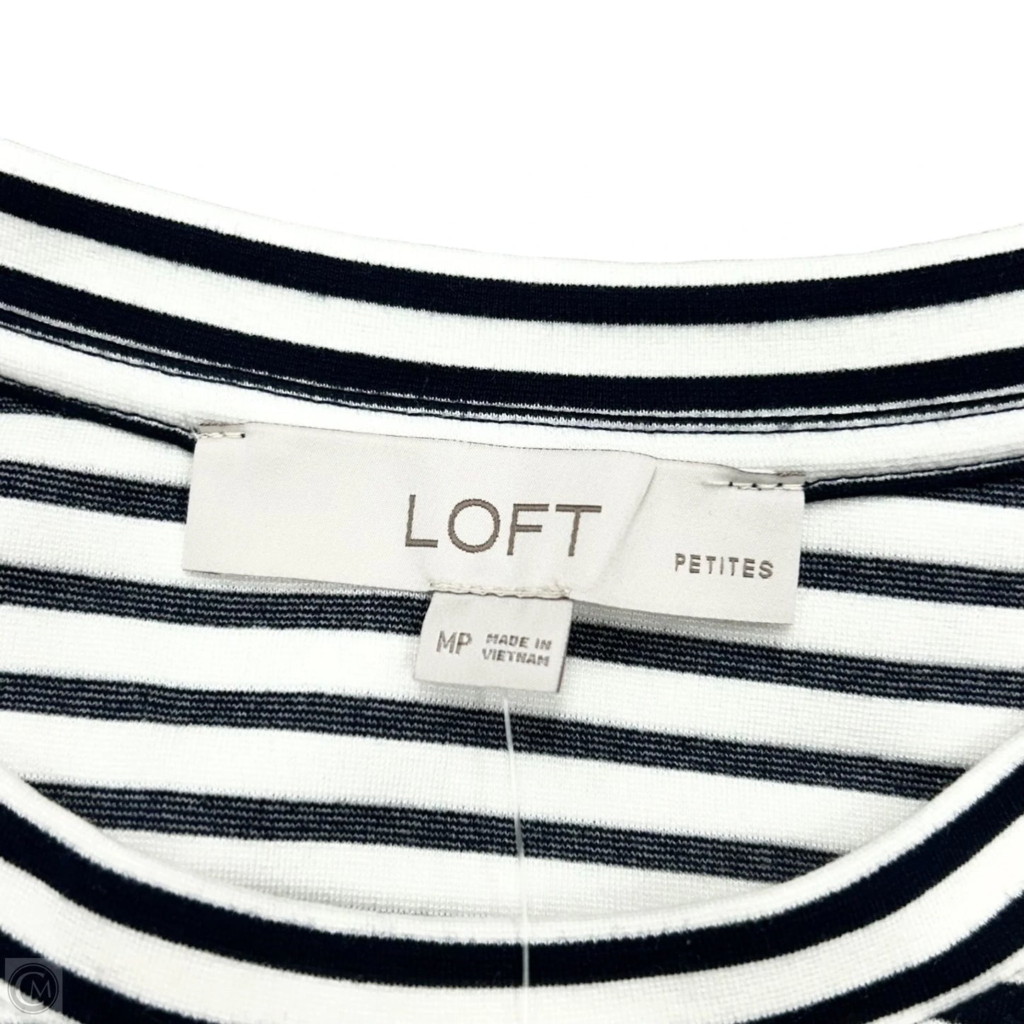 Dress Casual Midi By Loft In Black & White, Size: Mp