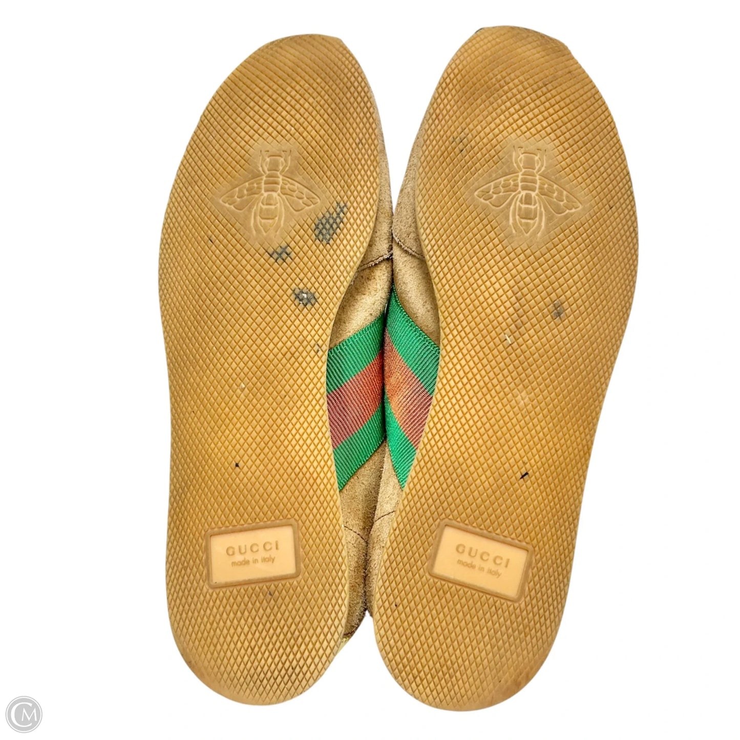 Shoes Luxury Designer By Gucci In Cream, Size: 9.5