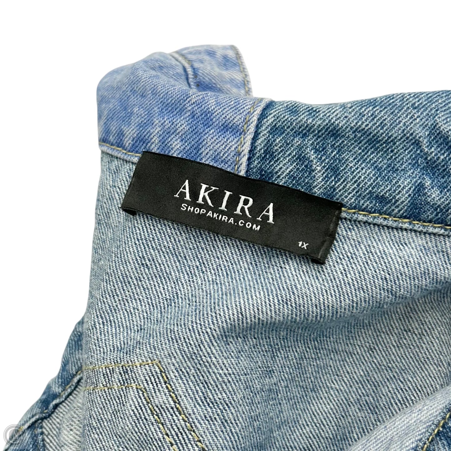 Jacket Denim By Akira In Blue Denim, Size: 1x