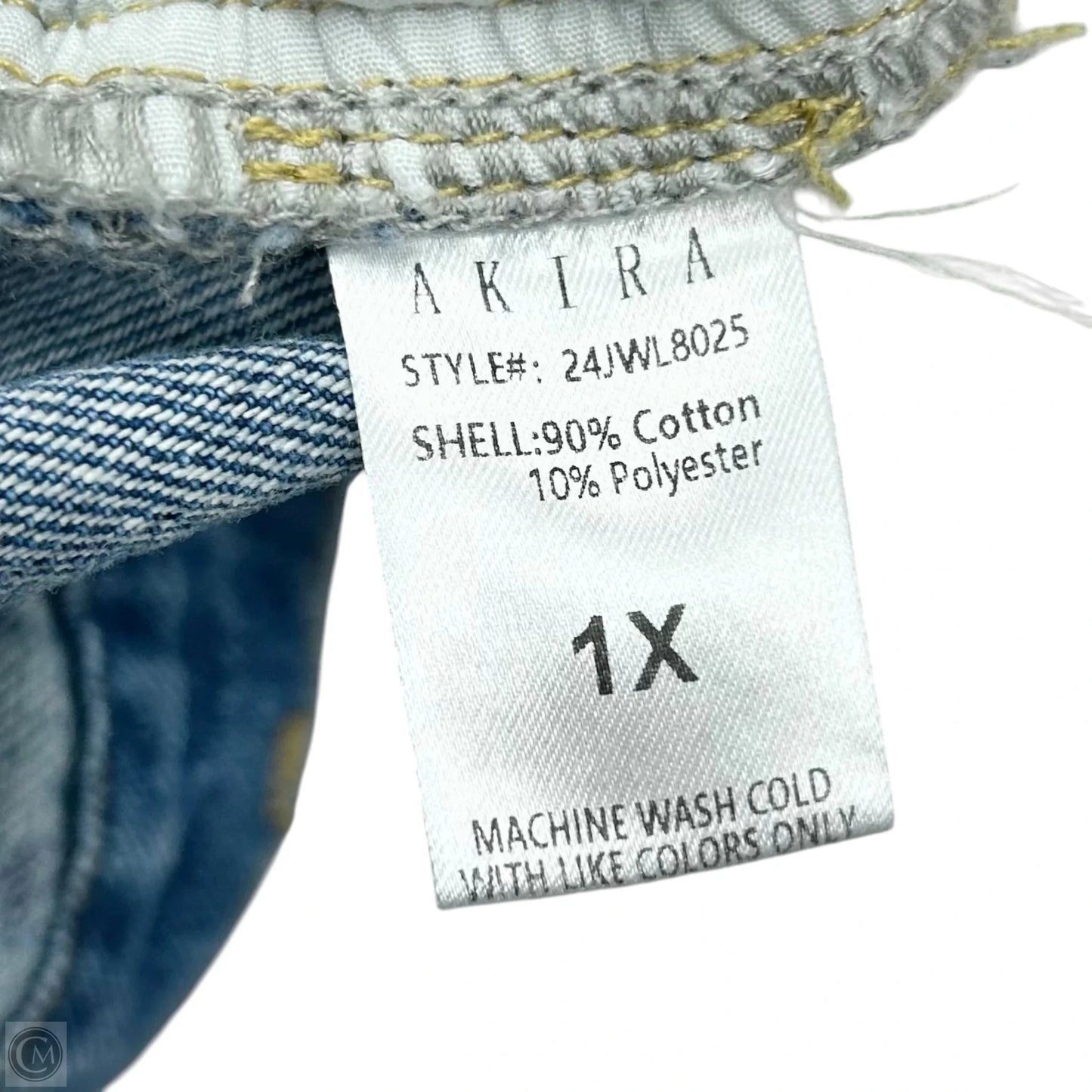Jacket Denim By Akira In Blue Denim, Size: 1x