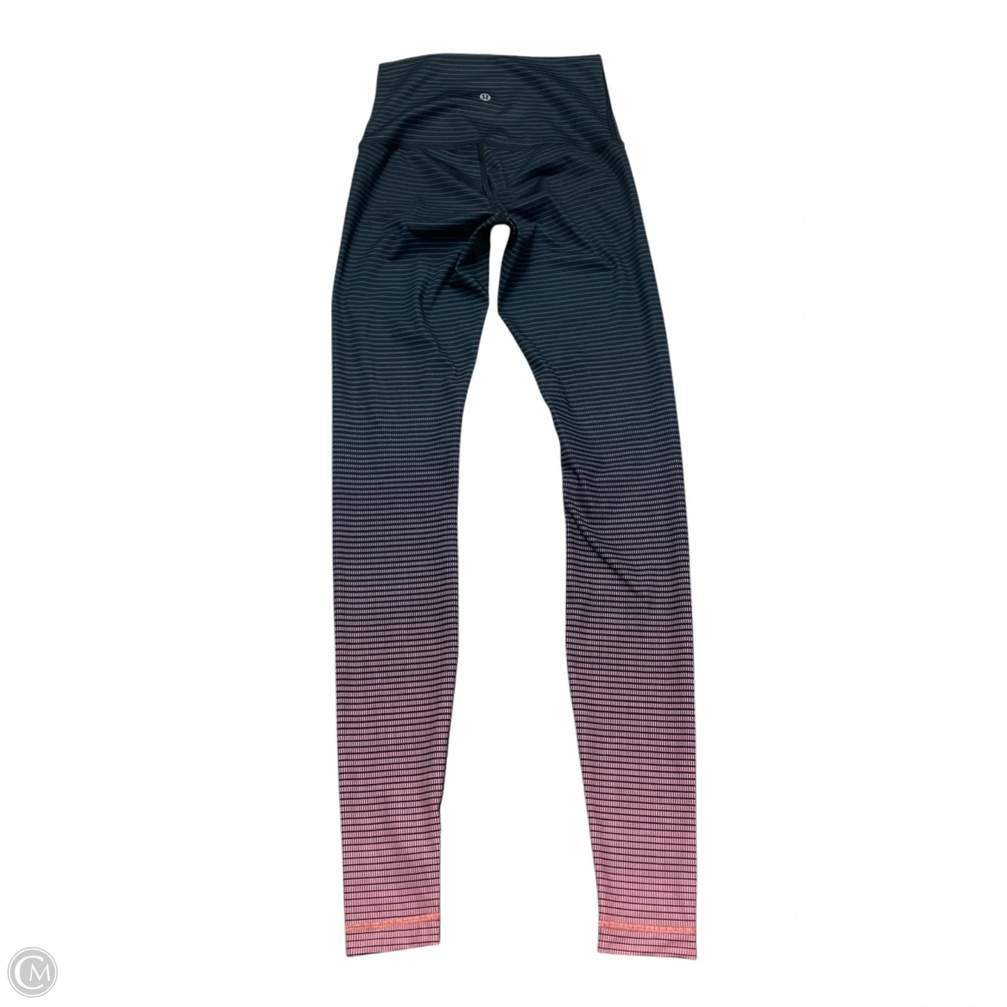 Athletic Leggings By Lululemon In Black & Green, Size: S