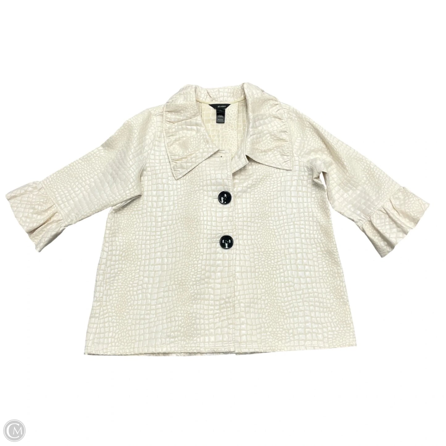 Jacket Other By Ali Miles In Cream & White, Size: Xl