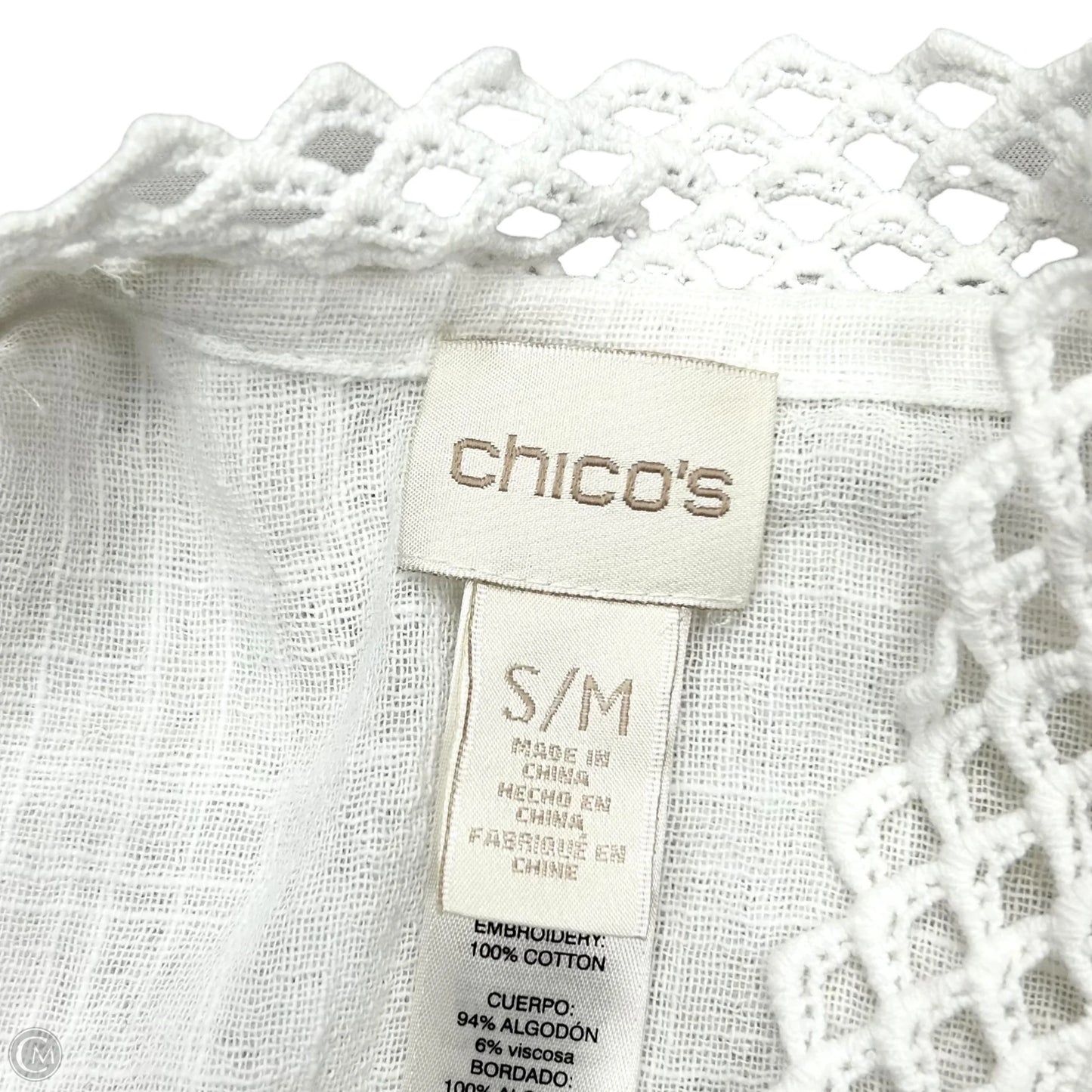 Kimono By Chicos In White, Size: S/M