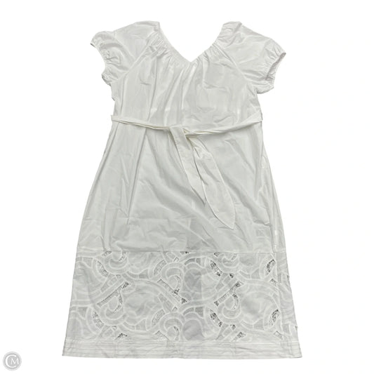Dress Casual Midi By Banana Republic In White, Size: 1x