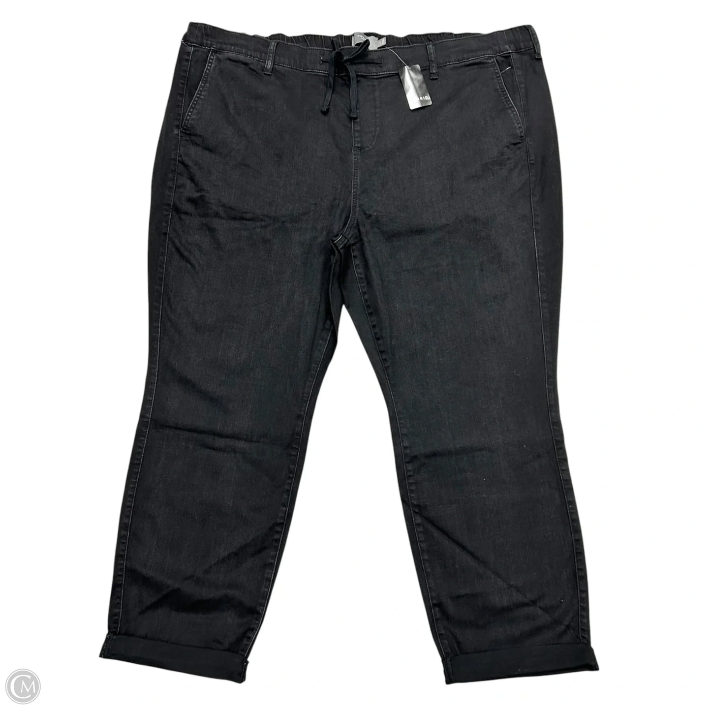 Jeans Boyfriend By Torrid In Black Denim, Size: 26