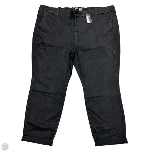 Jeans Boyfriend By Torrid In Black Denim, Size: 26