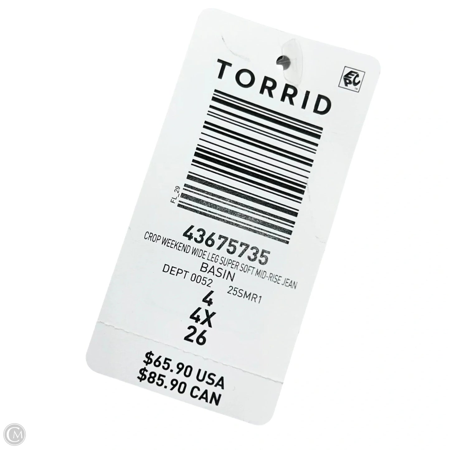 Jeans Cropped By Torrid In Blue Denim, Size: 26