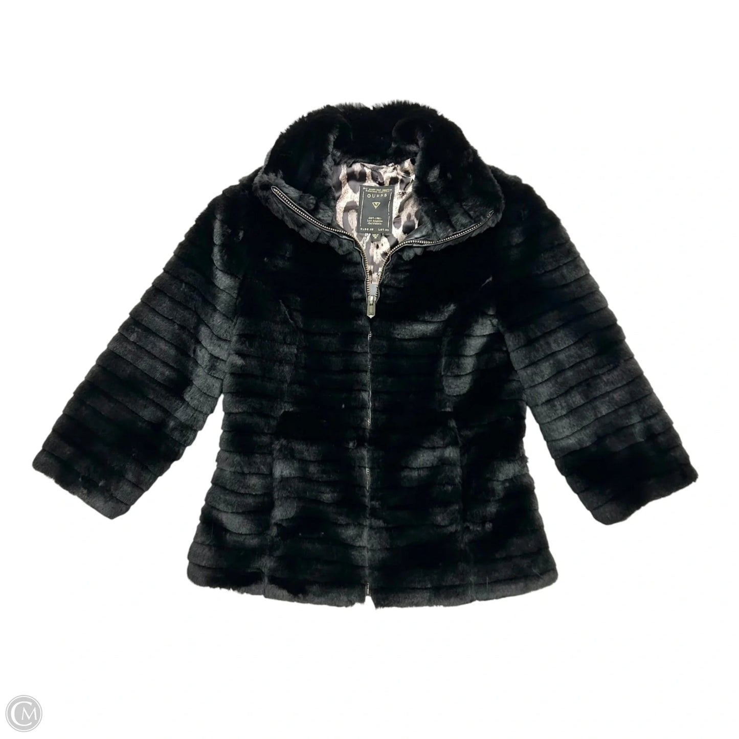 Jacket Faux Fur & Sherpa By Guess In Black, Size: Xs