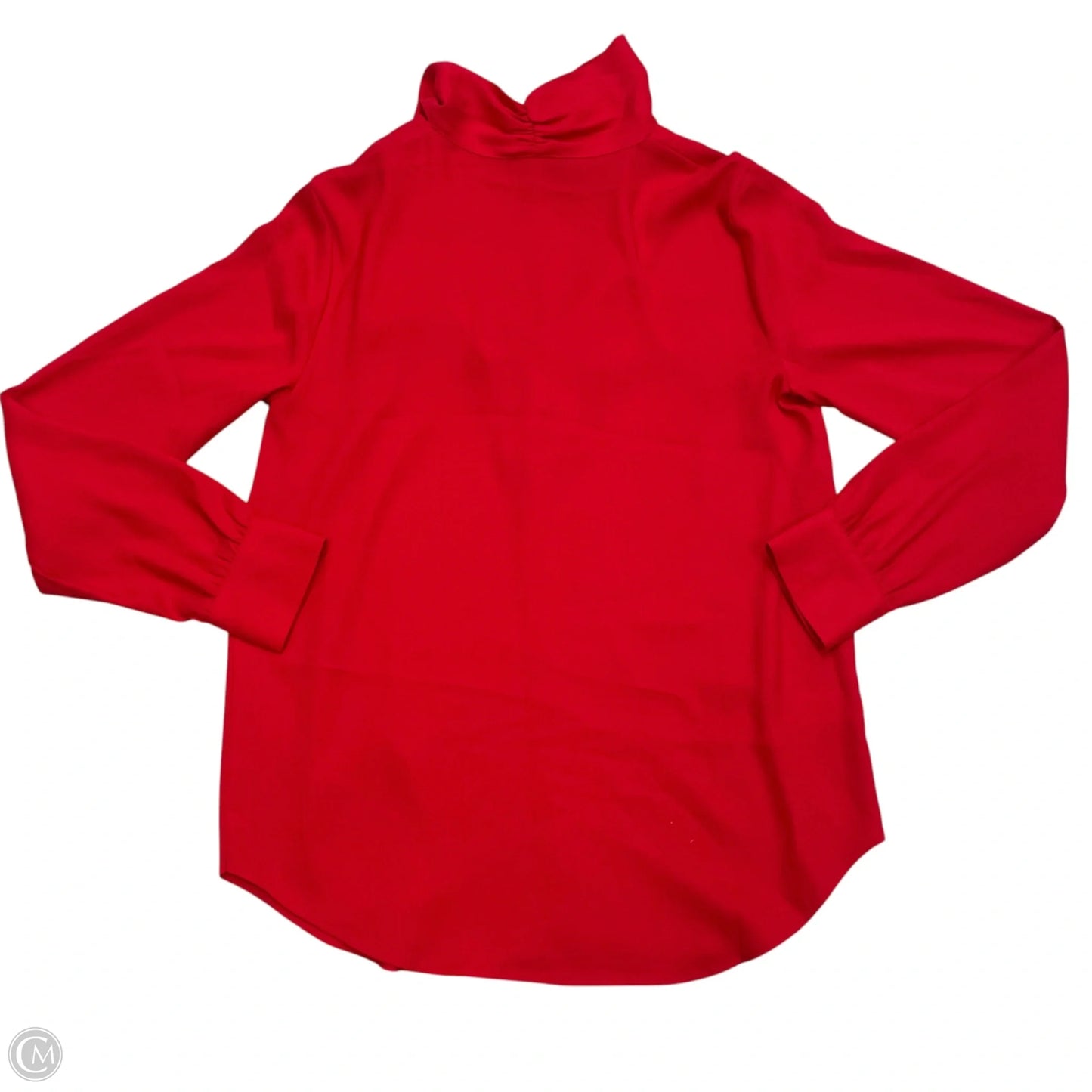Blouse Long Sleeve By Ann Taylor In Red, Size: Xsp