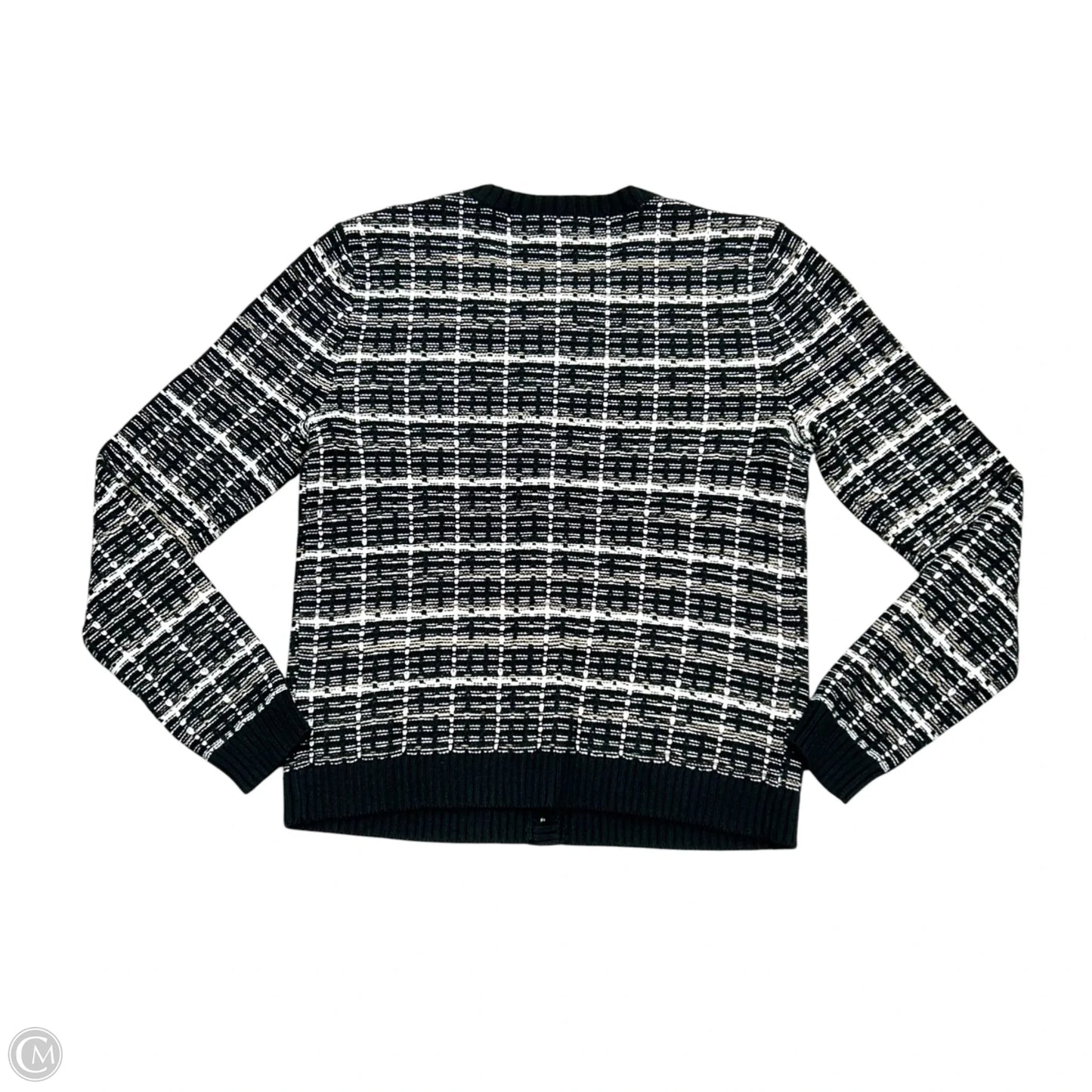 Sweater Cardigan By J. Crew In Black & White, Size: Xs
