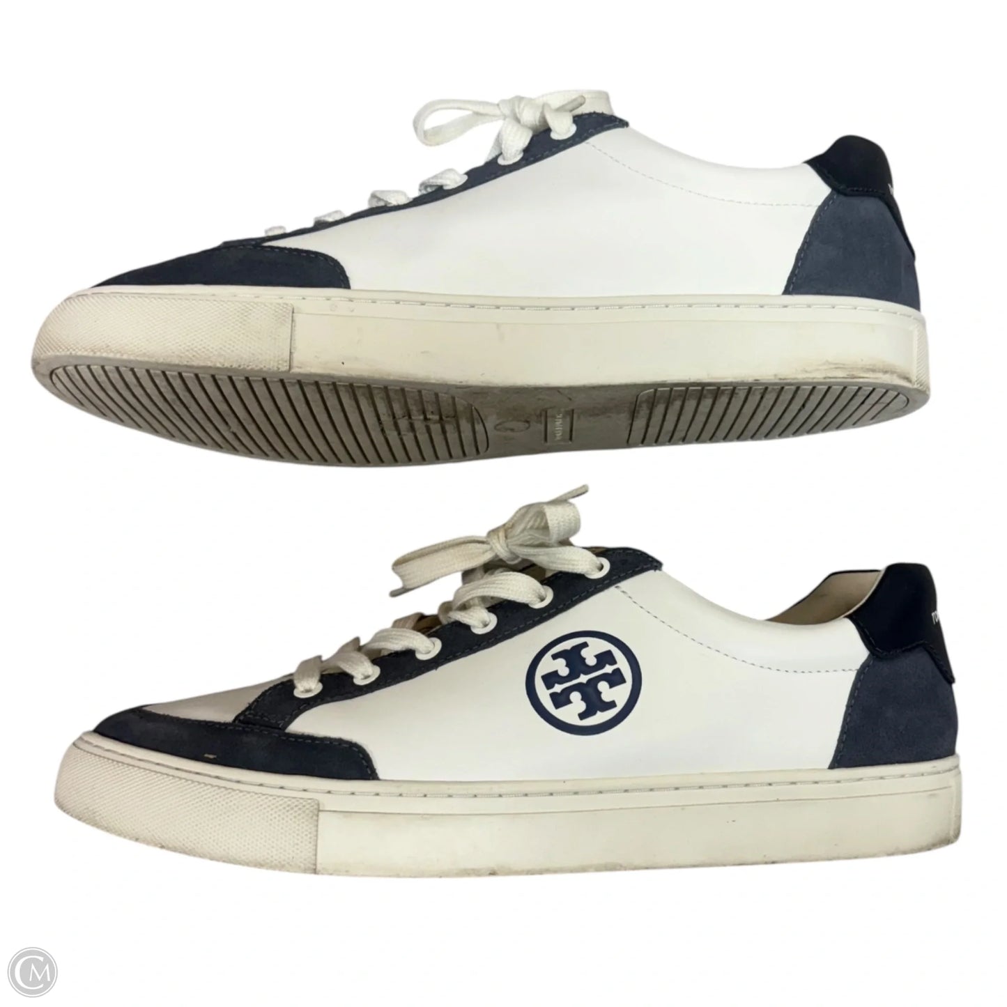 Shoes Designer By Tory Burch In Blue & White, Size: 11