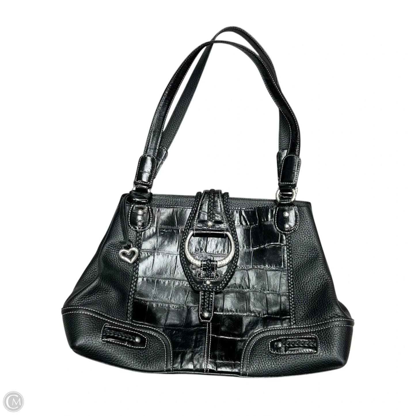 Handbag Leather By Brighton, Size: Large