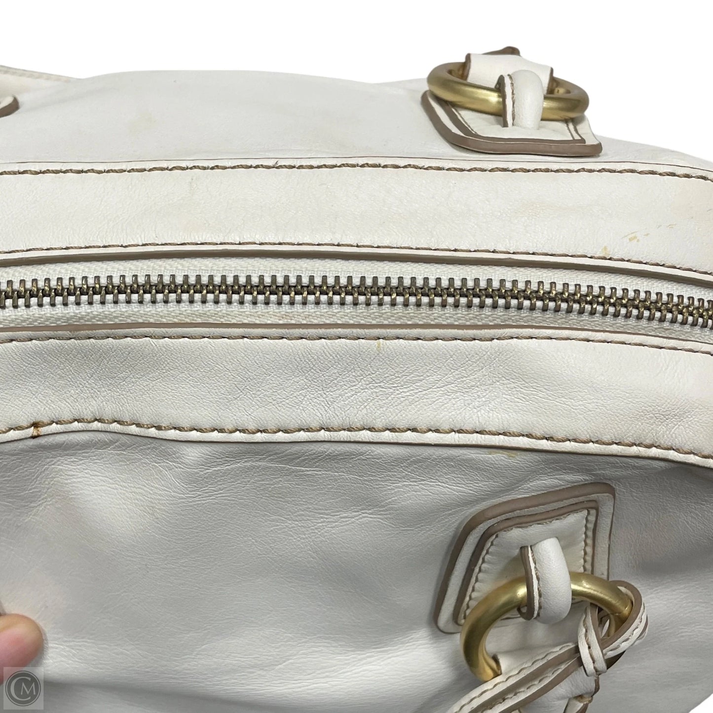 Handbag Leather By Talbots, Size: Medium