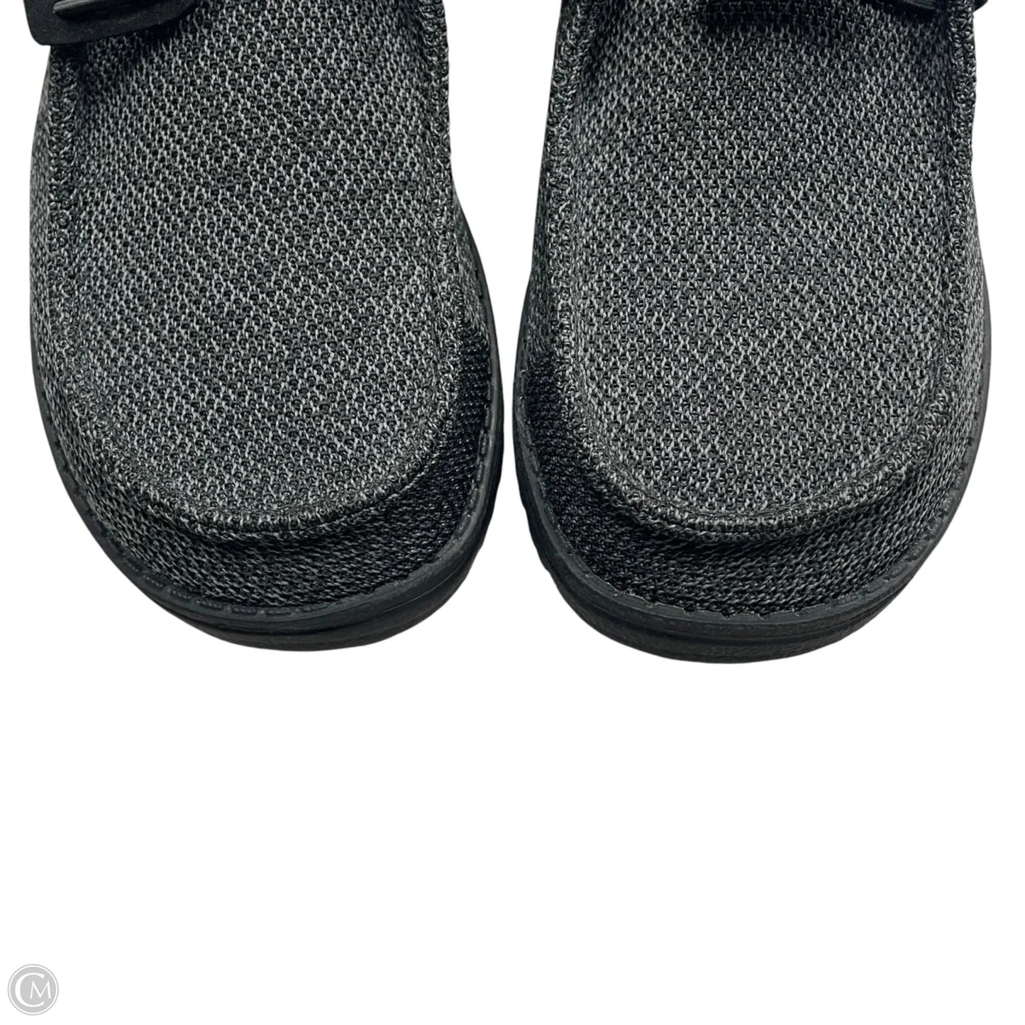 Shoes Sneakers By Hey Dude In Black & Grey, Size: 9