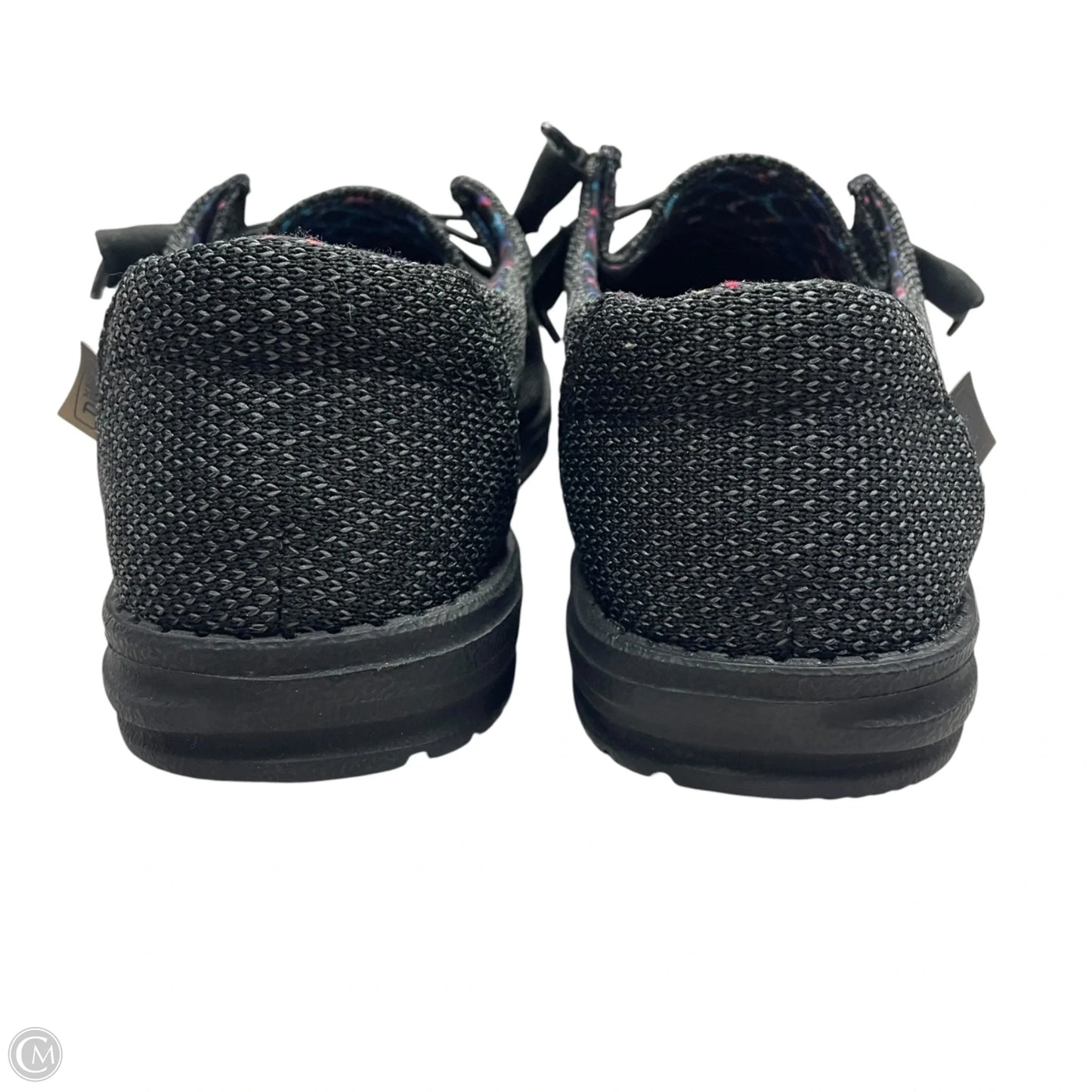 Shoes Sneakers By Hey Dude In Black & Grey, Size: 9