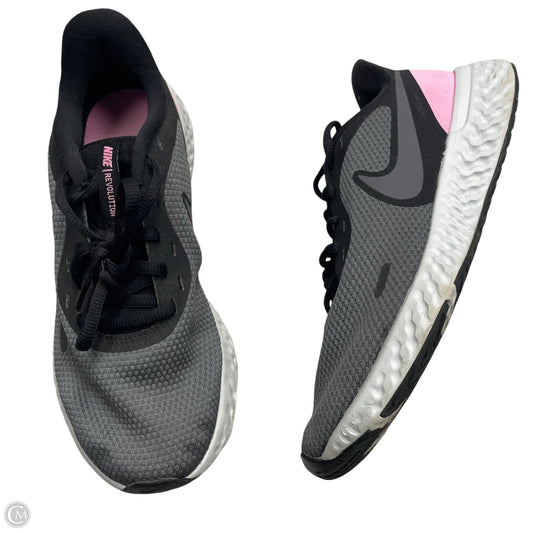 Shoes Athletic By Nike In Grey & Pink, Size: 7